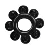 Get Lock Lot de 4 Cockrings souples Ring Stars Noirs